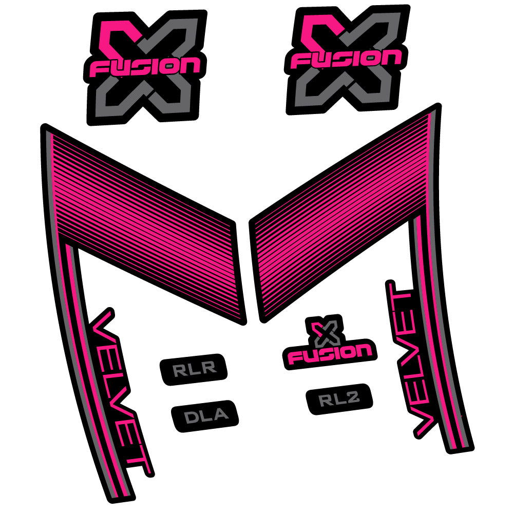 Decal X Fusion Velvet, Gabel 29, Fahrradaufkleber Vinyl