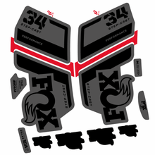 Load image into Gallery viewer, Decal Fox 34 Performance SC 2022, Fork 29, bike sticker vinyl
