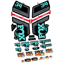 Load image into Gallery viewer, Decal FOX 34 Step Cast Performance, Fork 29, bike sticker vinyl
