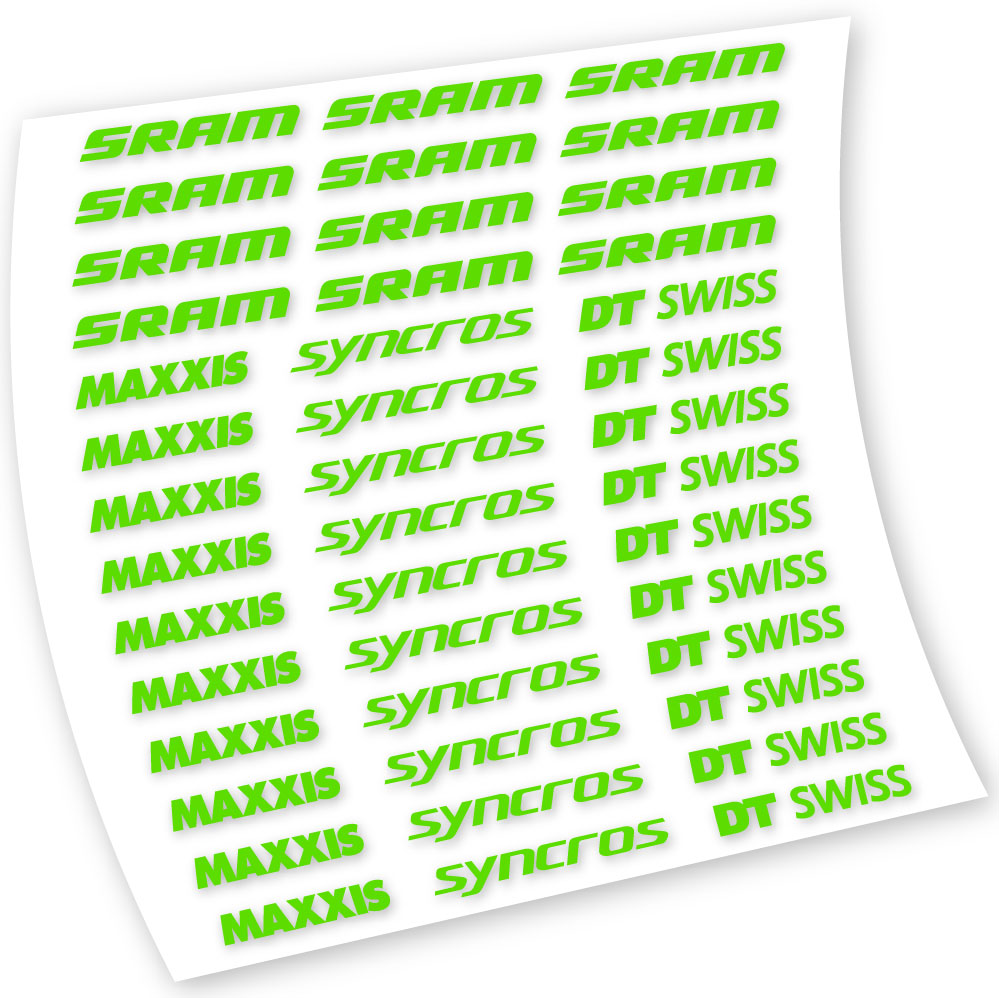 Decals, Maxxis Syncross DT Swiss Sram, Frame, Bike sticker vinyl