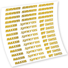 Load image into Gallery viewer, Decals, Maxxis Syncross DT Swiss Sram, Frame, Bike sticker vinyl
