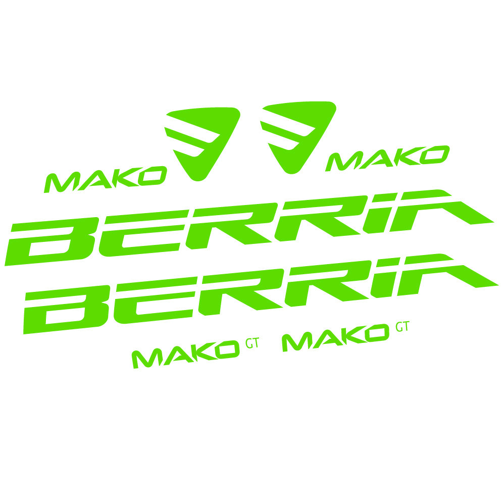 Decal Berria Mako GT, Frame, bike sticker vinyl