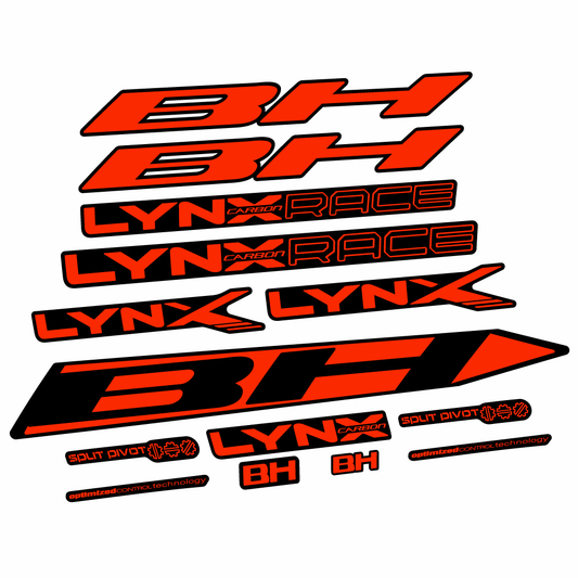 Neon Red decal for BH lynx Race 7.5 2020 frame – bike sticker vinyl