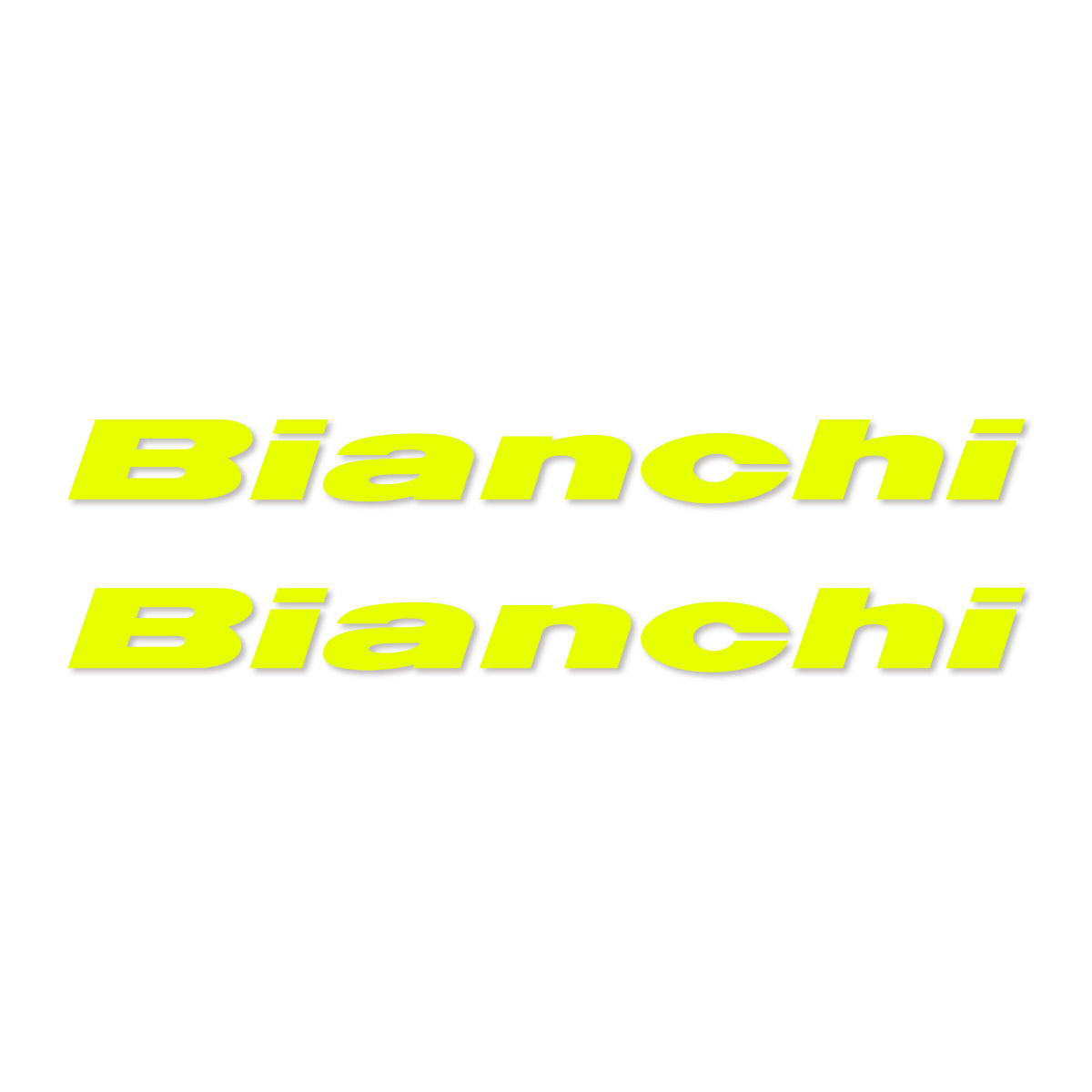 Stickers for Bianchi frame logo, vinyl decals - Neon Yellow