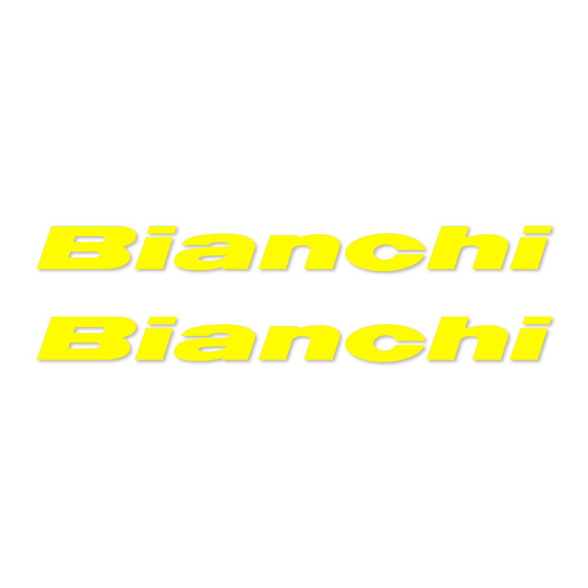 Stickers for Bianchi frame logo, vinyl decals - Lemon Yellow