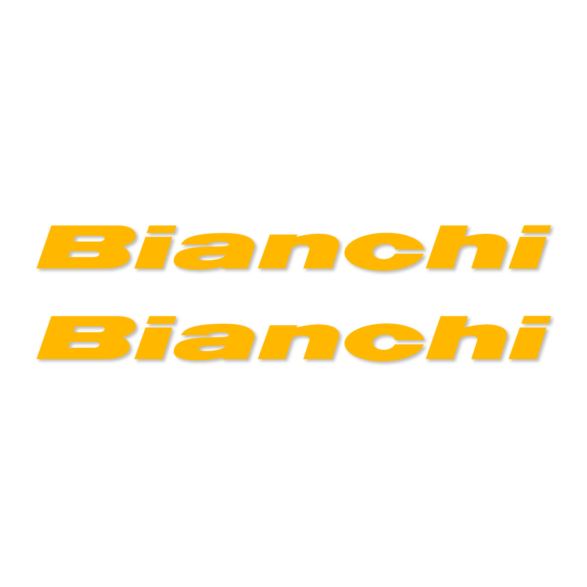 Stickers for Bianchi frame logo, vinyl decals - Medium Yellow