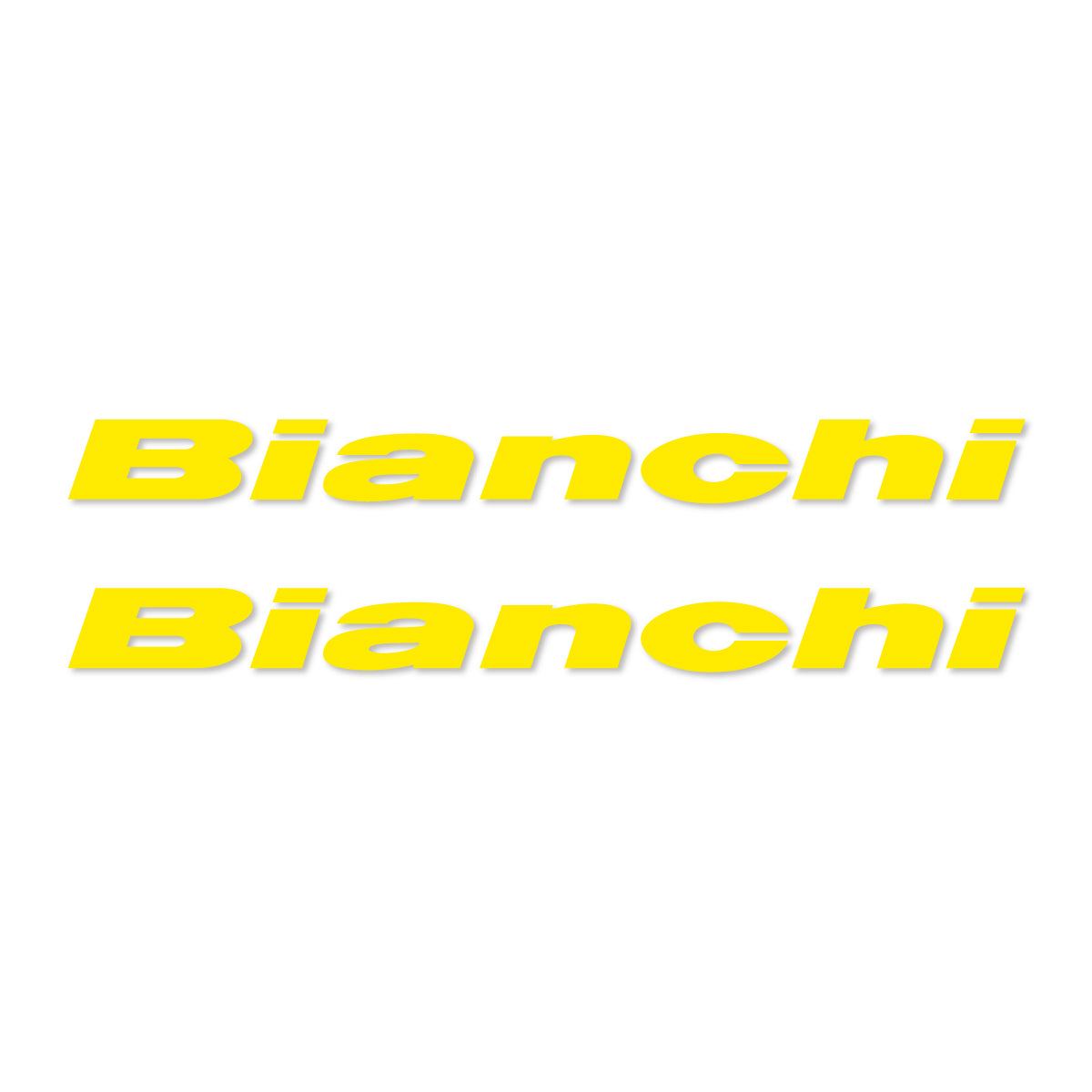 Stickers for Bianchi frame logo, vinyl decals - Yellow