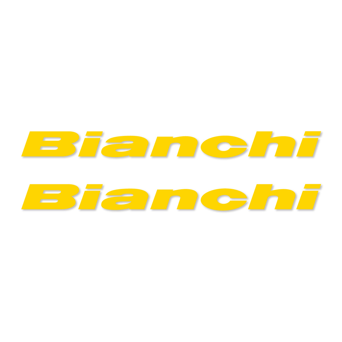 Stickers for Bianchi frame logo, vinyl decals - Banana Yellow