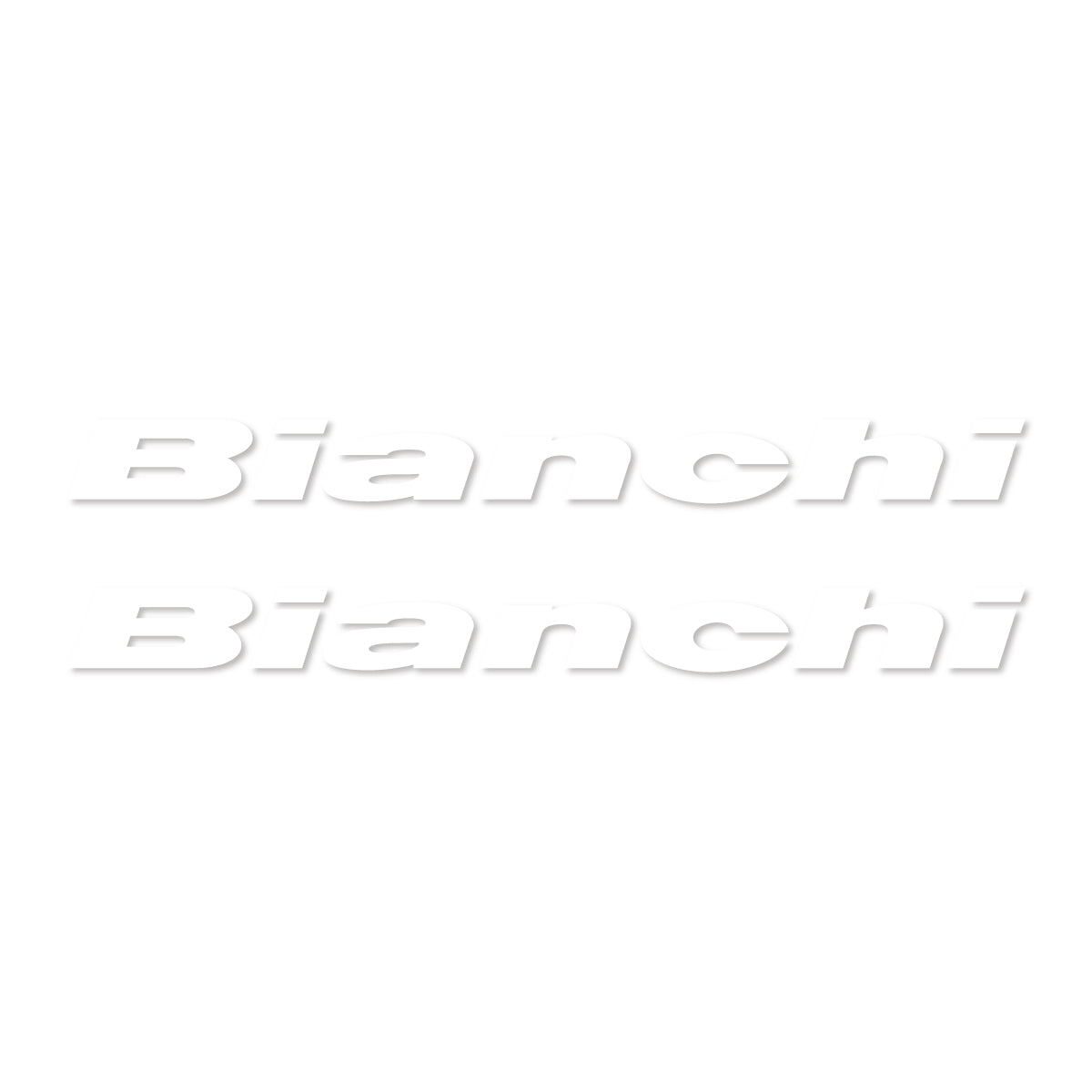 Stickers for Bianchi frame logo, vinyl decals - White