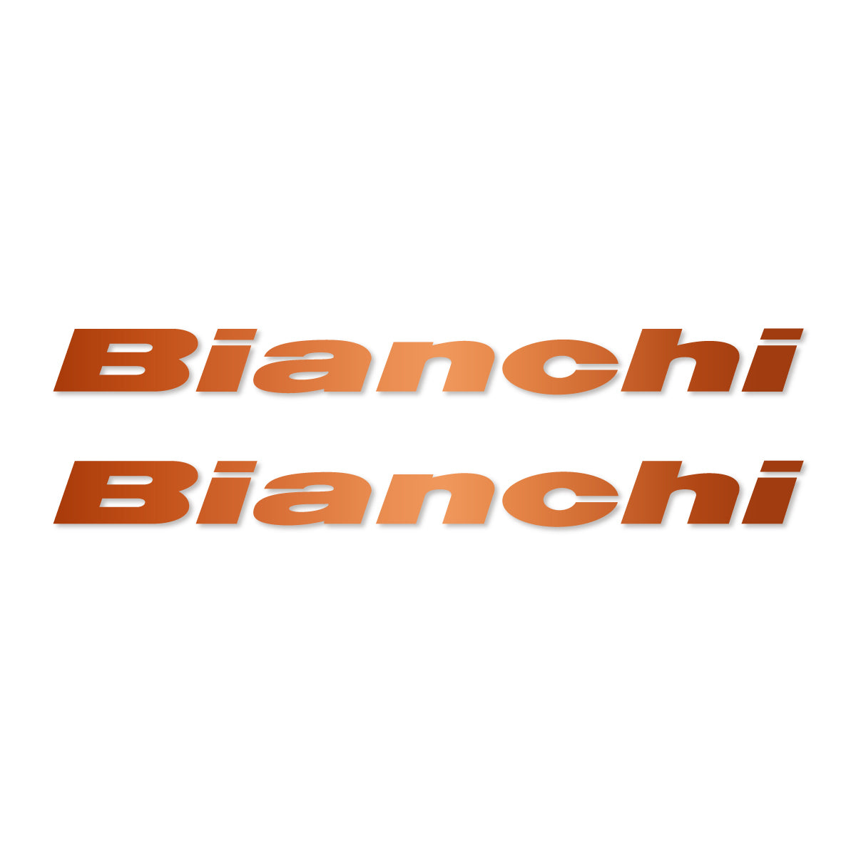 Stickers for Bianchi frame logo, vinyl decals - Bronze