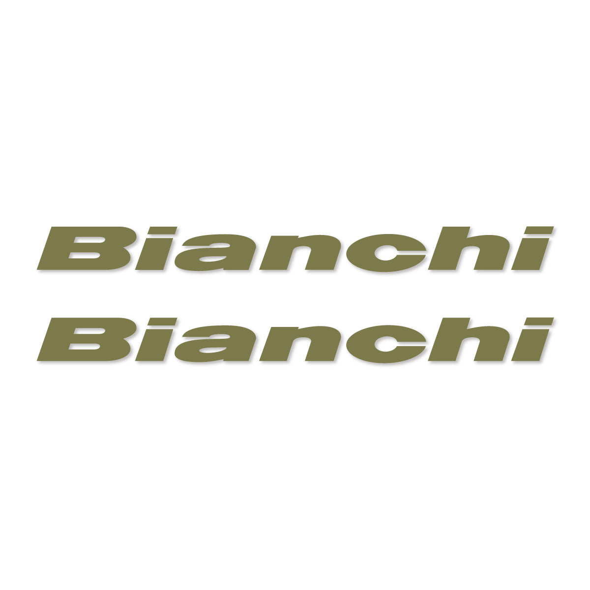 Stickers for Bianchi frame logo, vinyl decals - Khaki