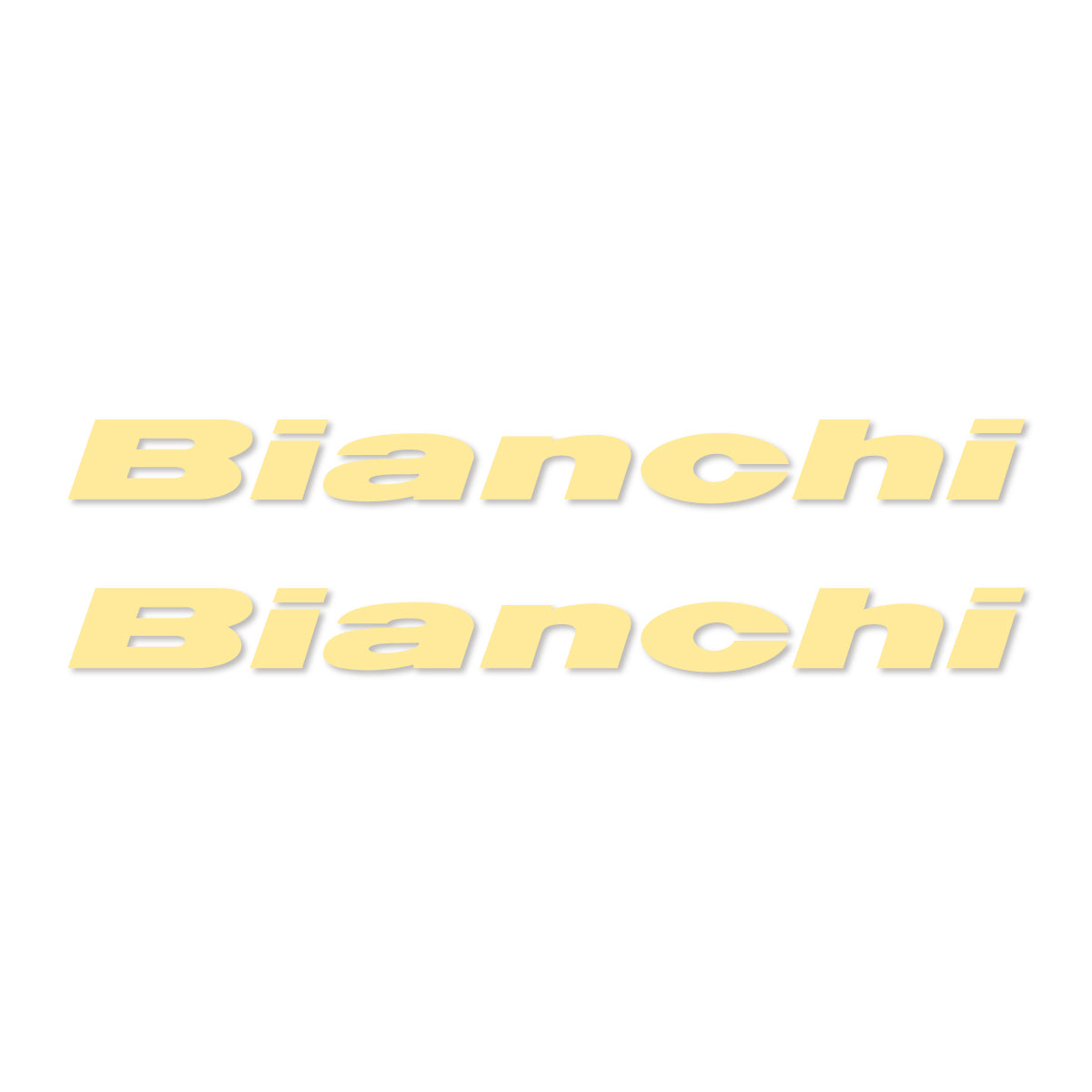 Stickers for Bianchi frame logo, vinyl decals - Cream