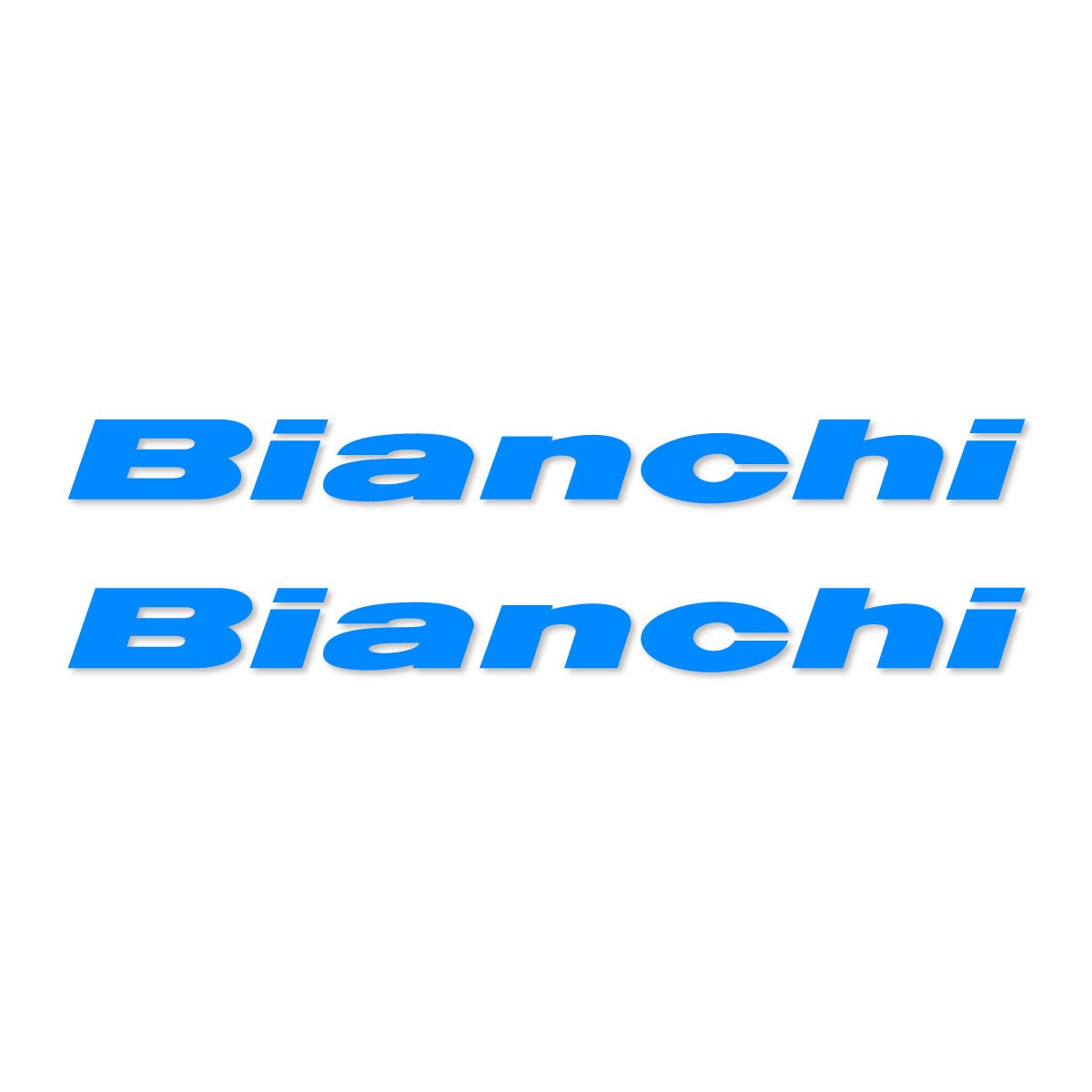 Stickers for Bianchi frame logo, vinyl decals - Luminous Cyan