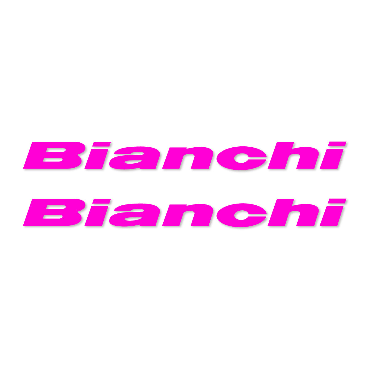 Stickers for Bianchi frame logo, vinyl decals - Fuchsia Neon