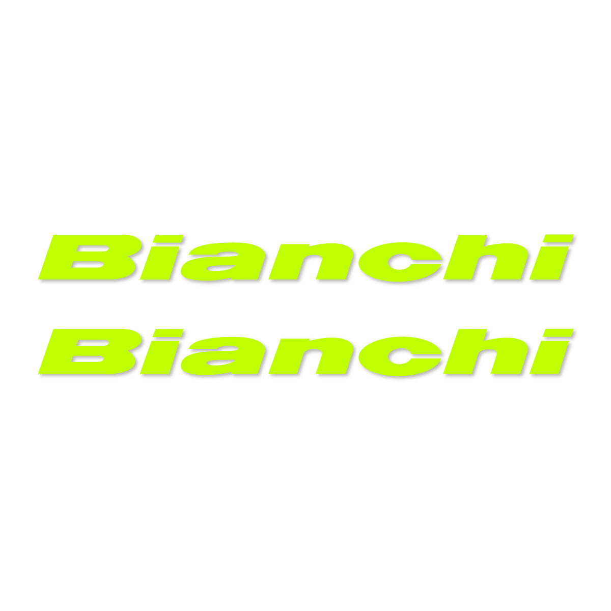 Stickers for Bianchi frame logo, vinyl decals - Lime Neon