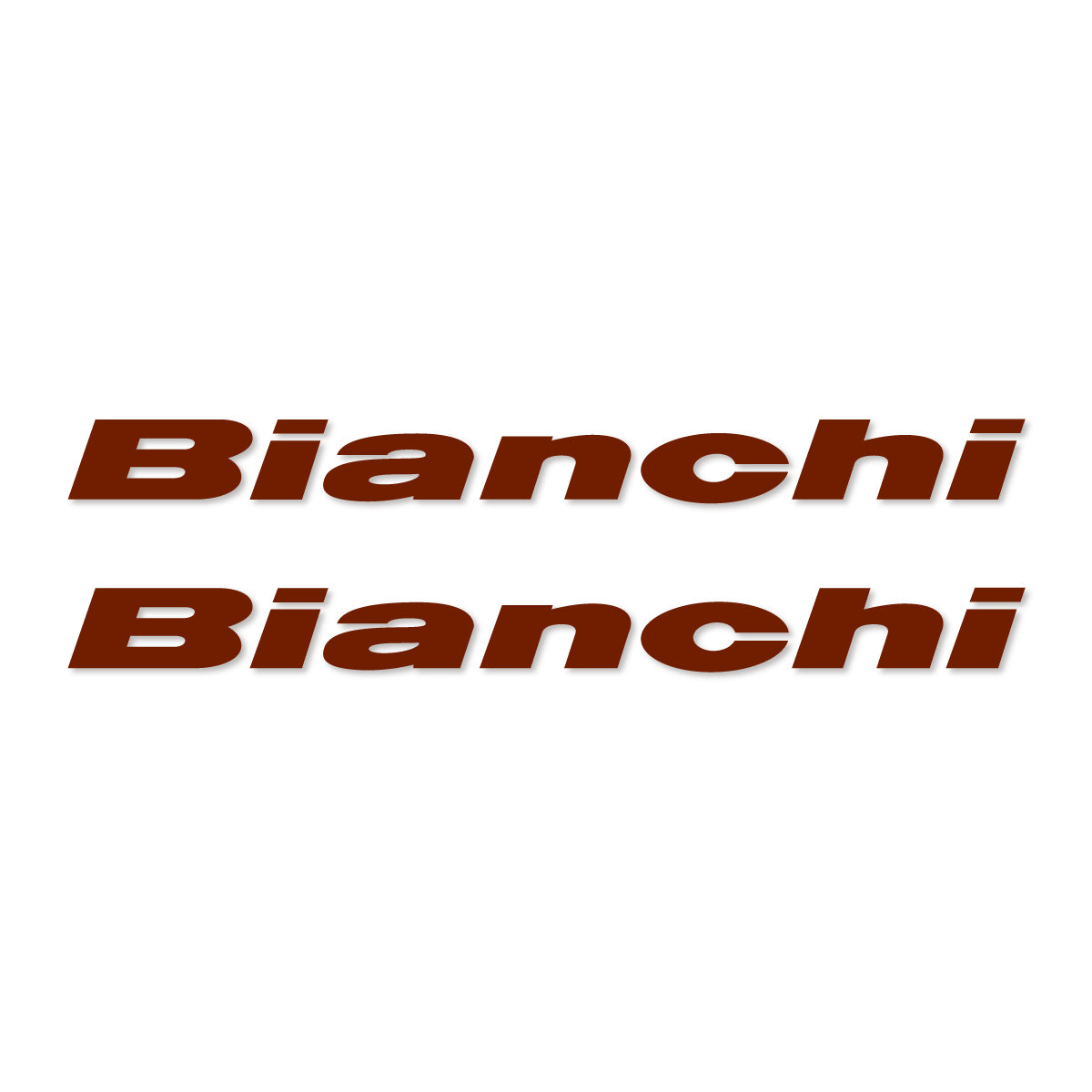 Stickers for Bianchi frame logo, vinyl decals - Brown