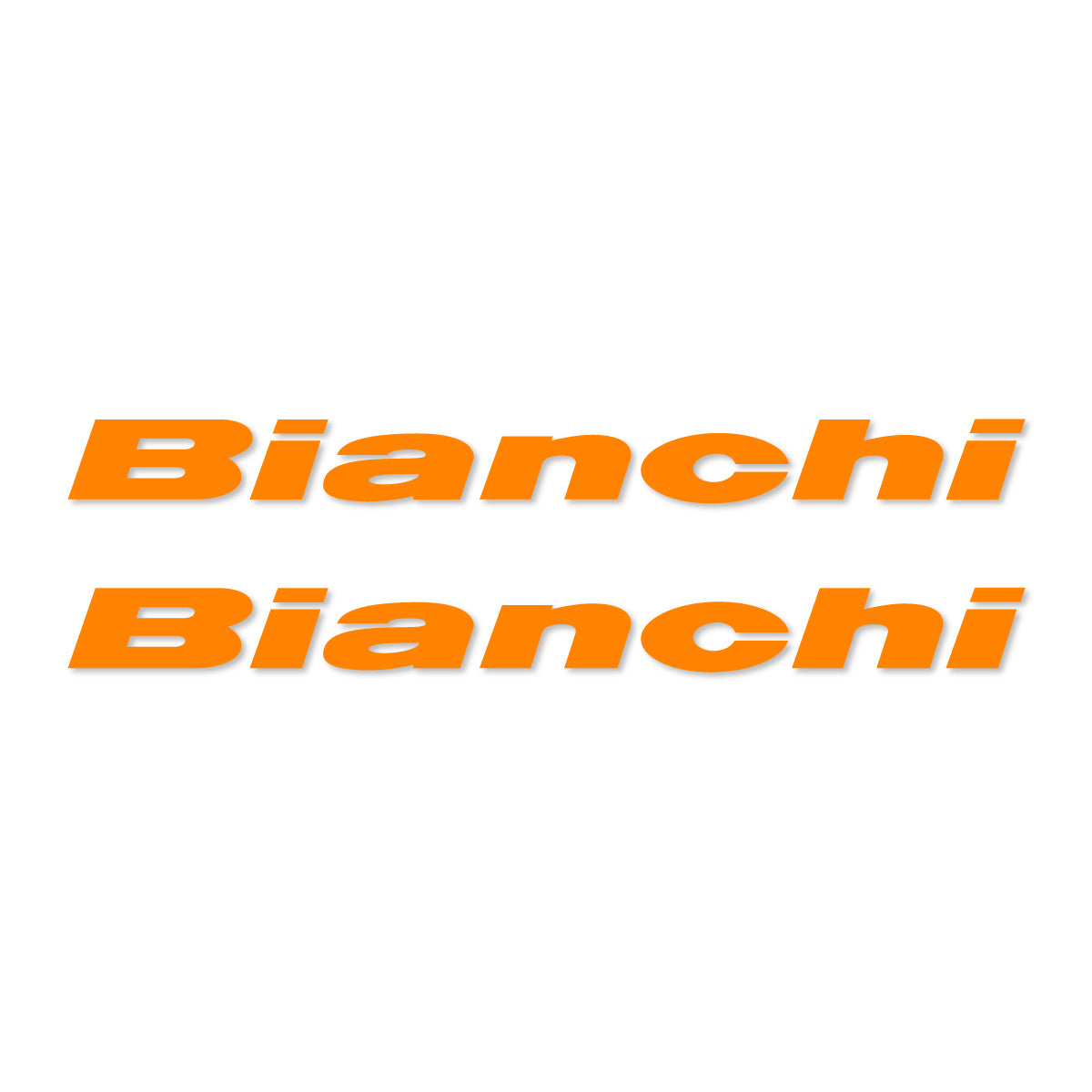 Stickers for Bianchi frame logo, vinyl decals - Light Neon Orange