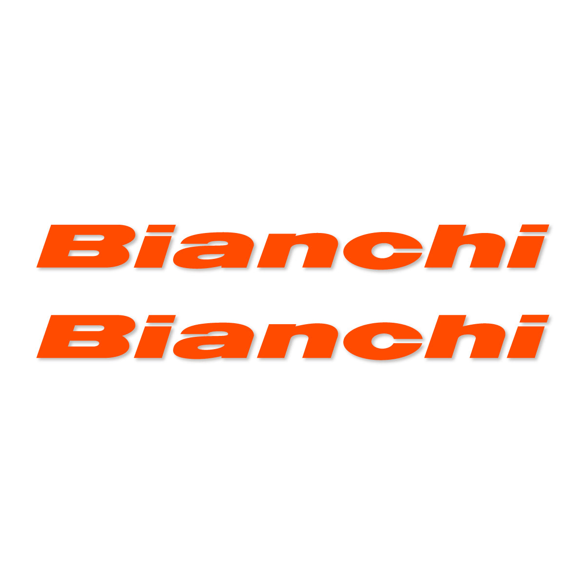 Stickers for Bianchi frame logo, vinyl decals - Orange Neon