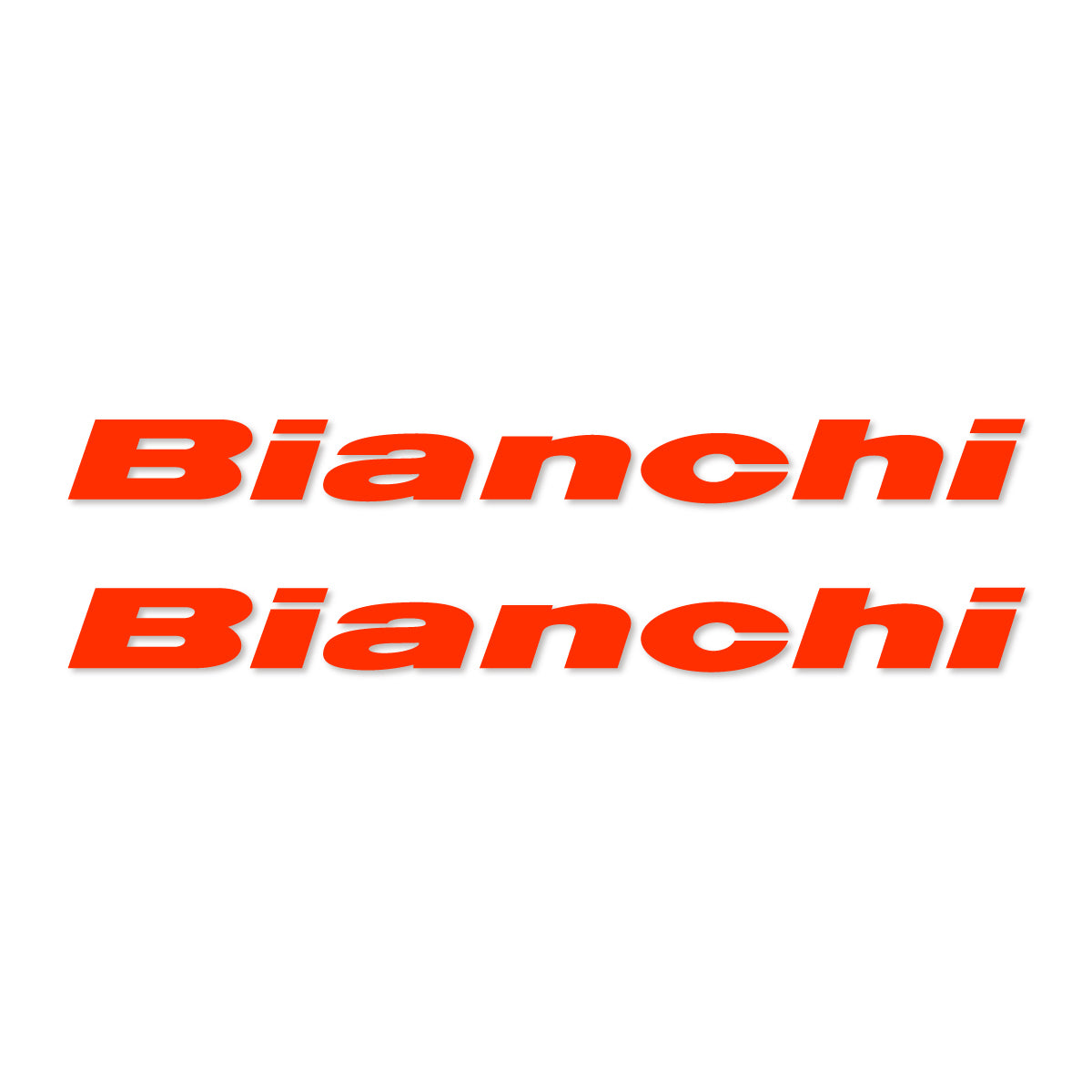 Stickers for Bianchi frame logo, vinyl decals - Luminous Orange