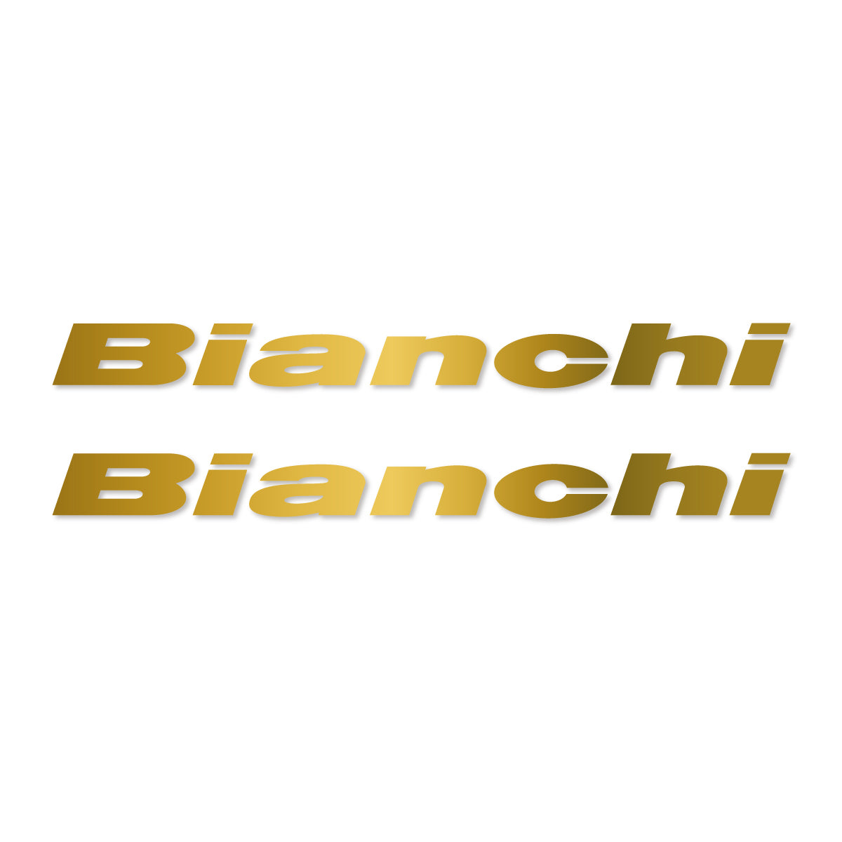 Stickers for Bianchi frame logo, vinyl decals - Gold