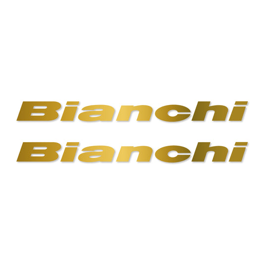 Gold decal for Bianchi logo frame – bike sticker vinyl