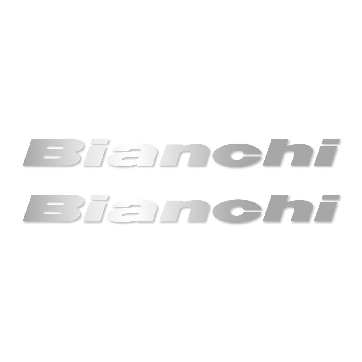 Stickers for Bianchi frame logo, vinyl decals - Light Silver