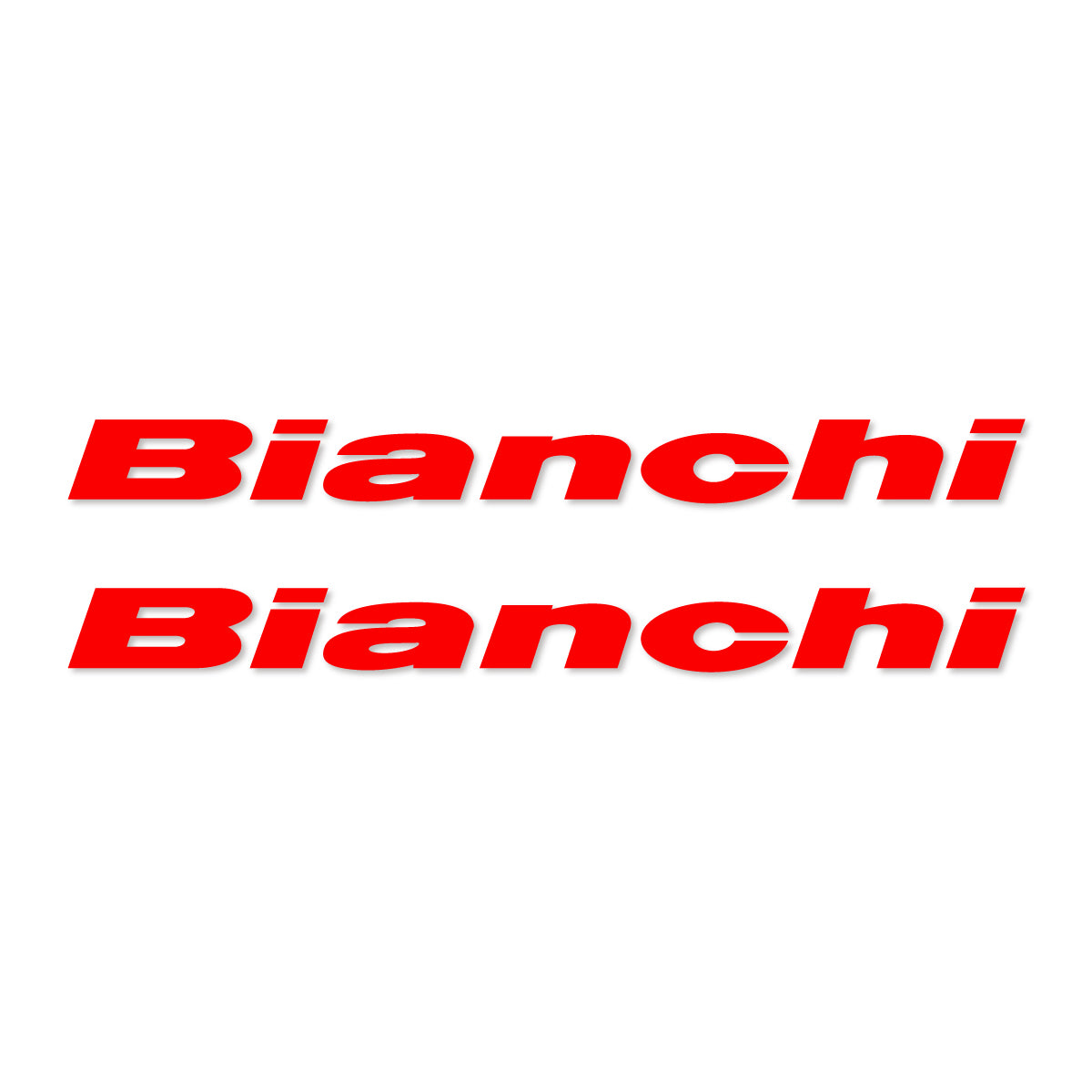Stickers for Bianchi frame logo, vinyl decals - Orange Red