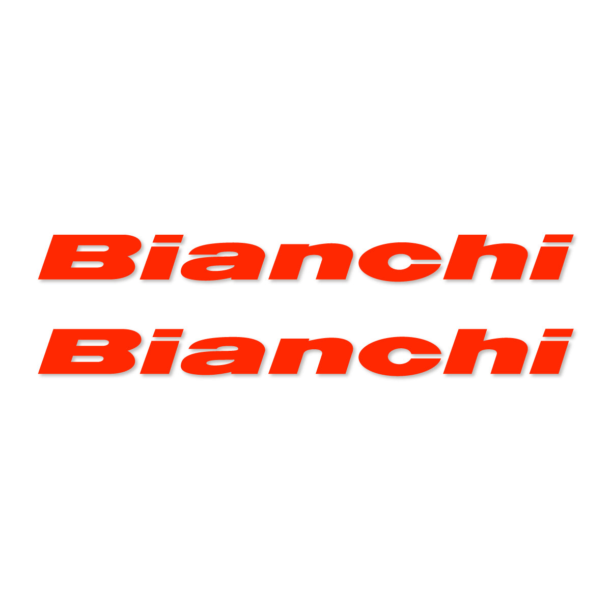 Stickers for Bianchi frame logo, vinyl decals - Neon Red