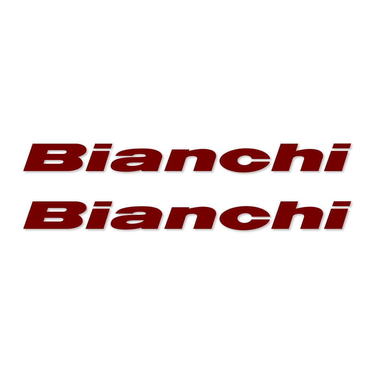 Stickers for Bianchi frame logo, vinyl decals - Very Dark Red