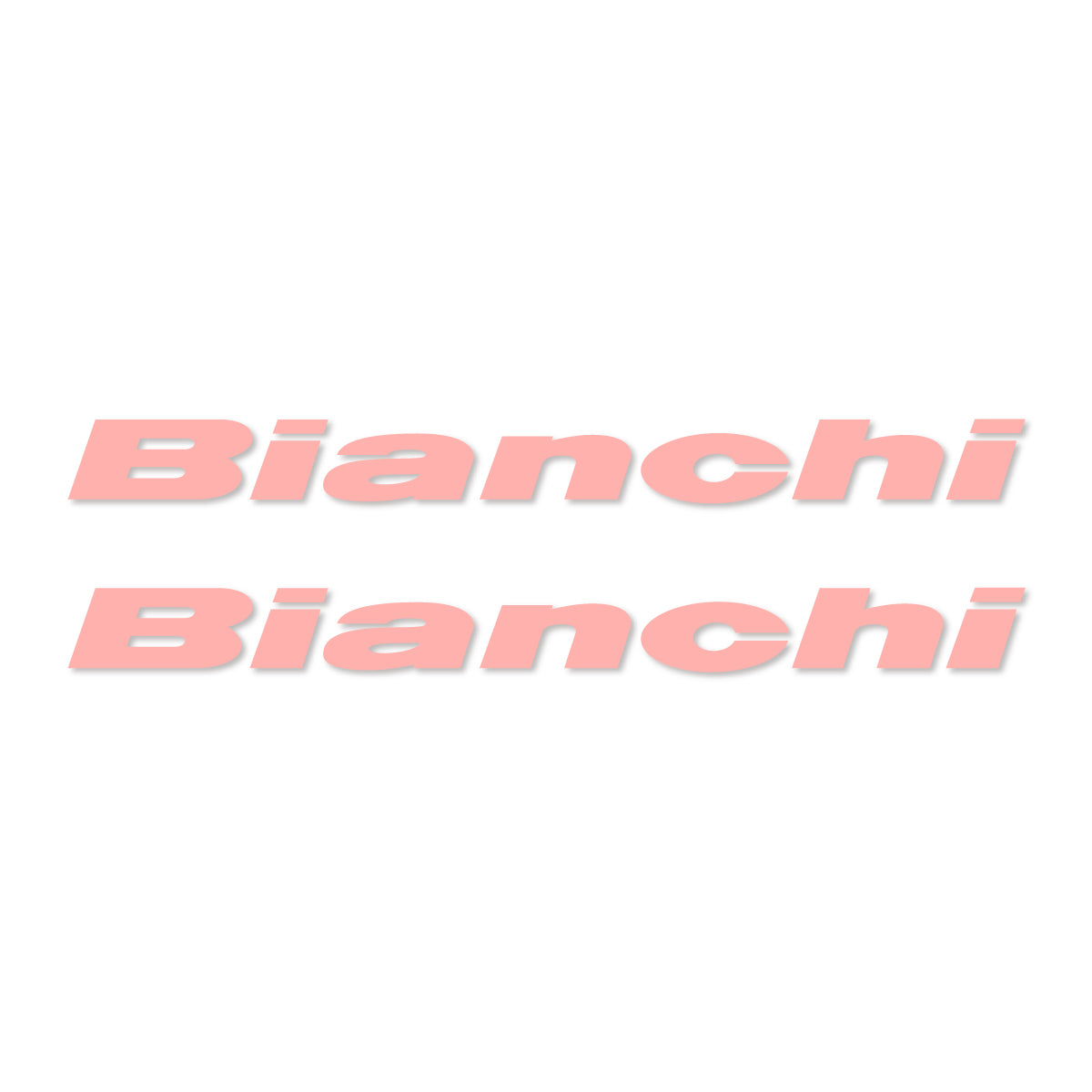 Stickers for Bianchi frame logo, vinyl decals - Salmon Pink