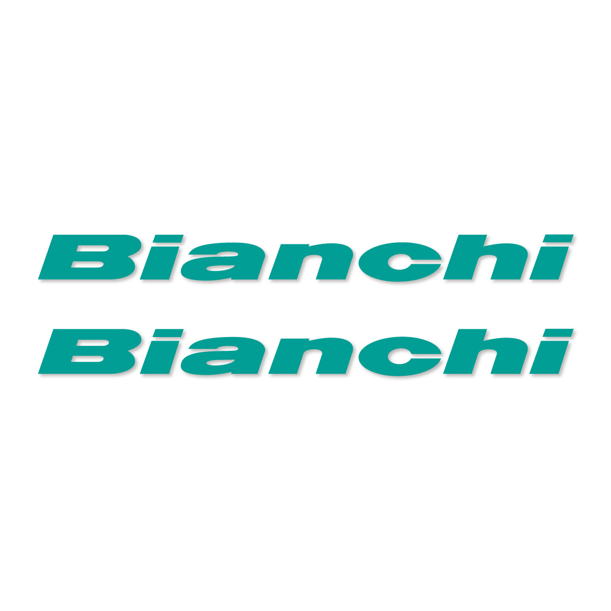 Stickers for Bianchi frame logo, vinyl decals - Petrol Turquoise