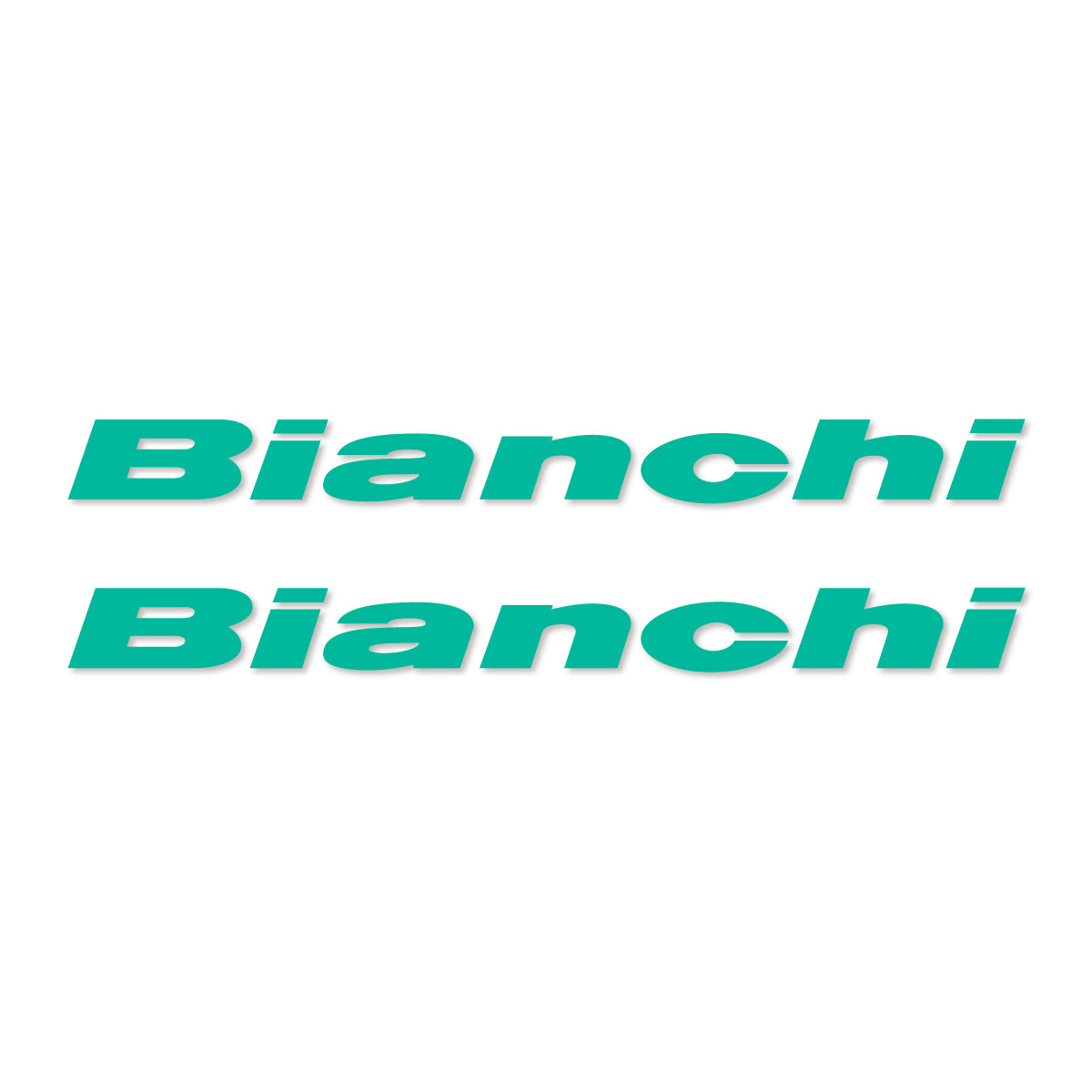 Stickers for Bianchi frame logo, vinyl decals - Green Turquoise