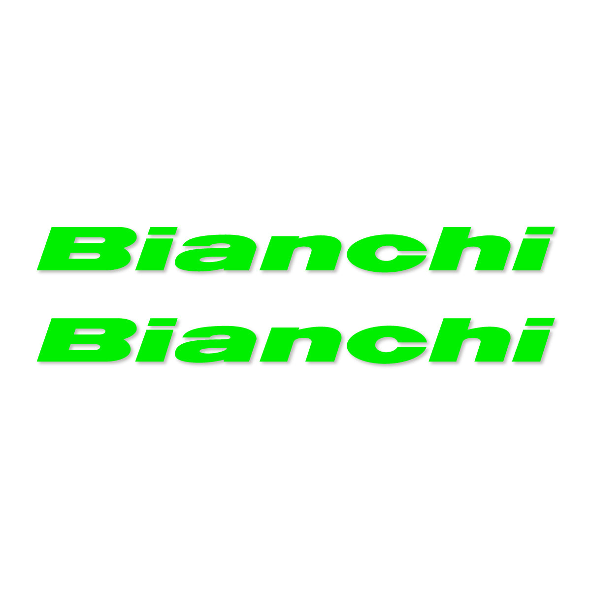Stickers for Bianchi frame logo, vinyl decals - Neon Green