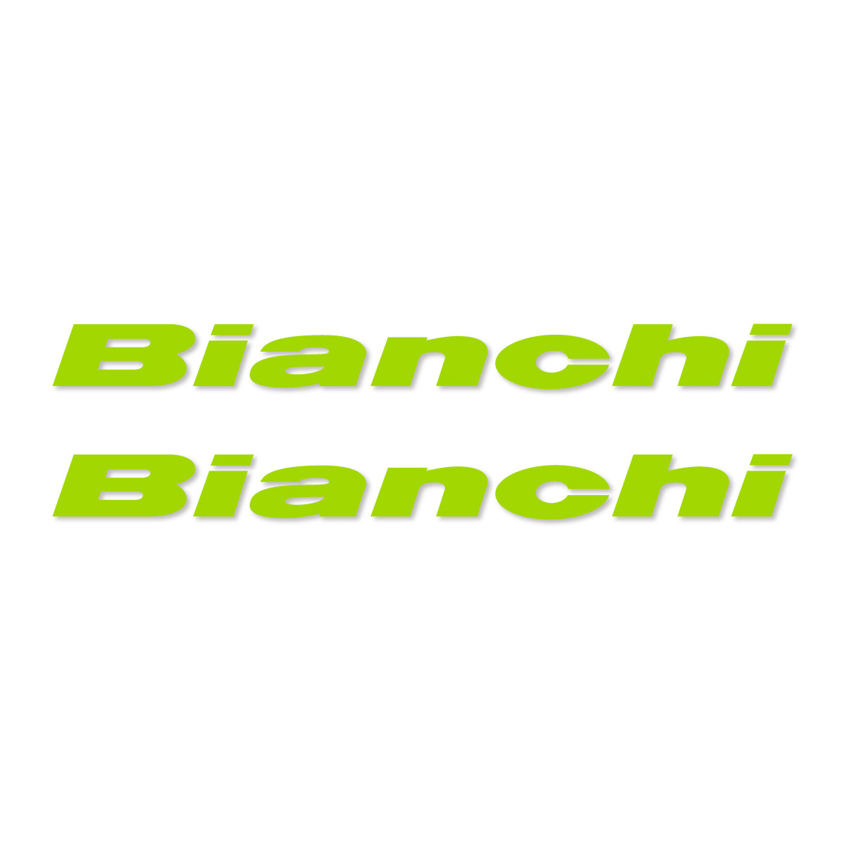 Stickers for Bianchi frame logo, vinyl decals - Lime Green