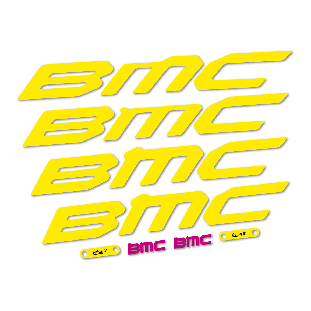 Stickers for BMC Kaius 01 2027, Frame vinyl decals - Yellow