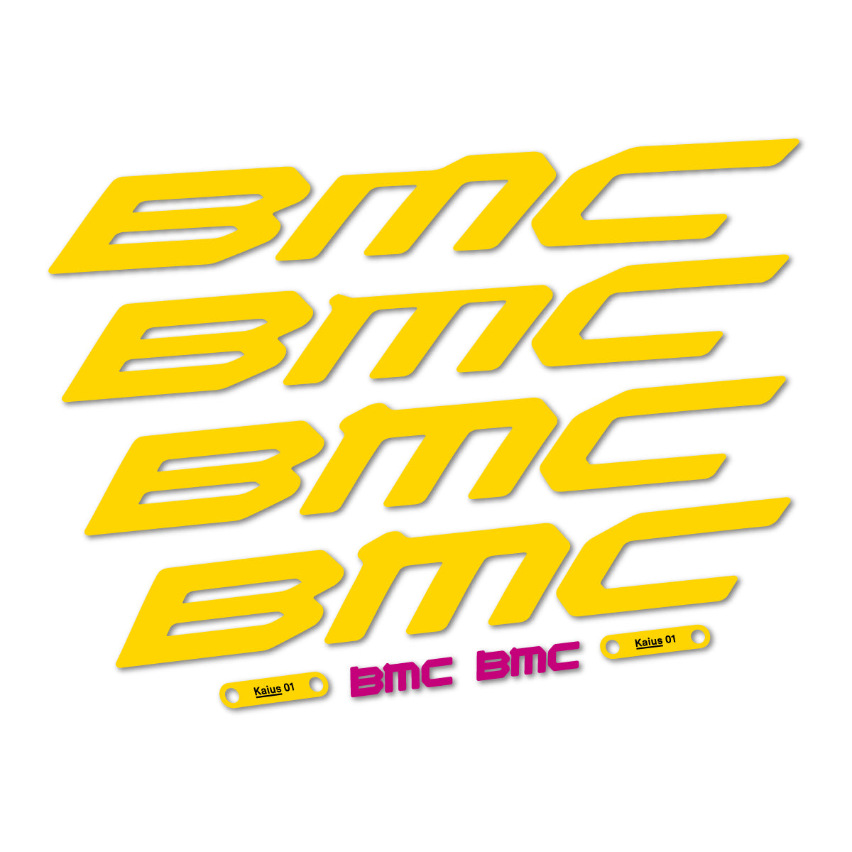 Stickers for BMC Kaius 01 2027, Frame vinyl decals - Banana Yellow