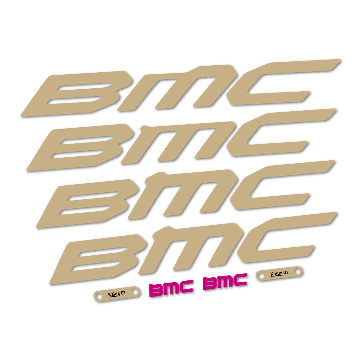 Stickers for BMC Kaius 01 2027, Frame vinyl decals - Sand