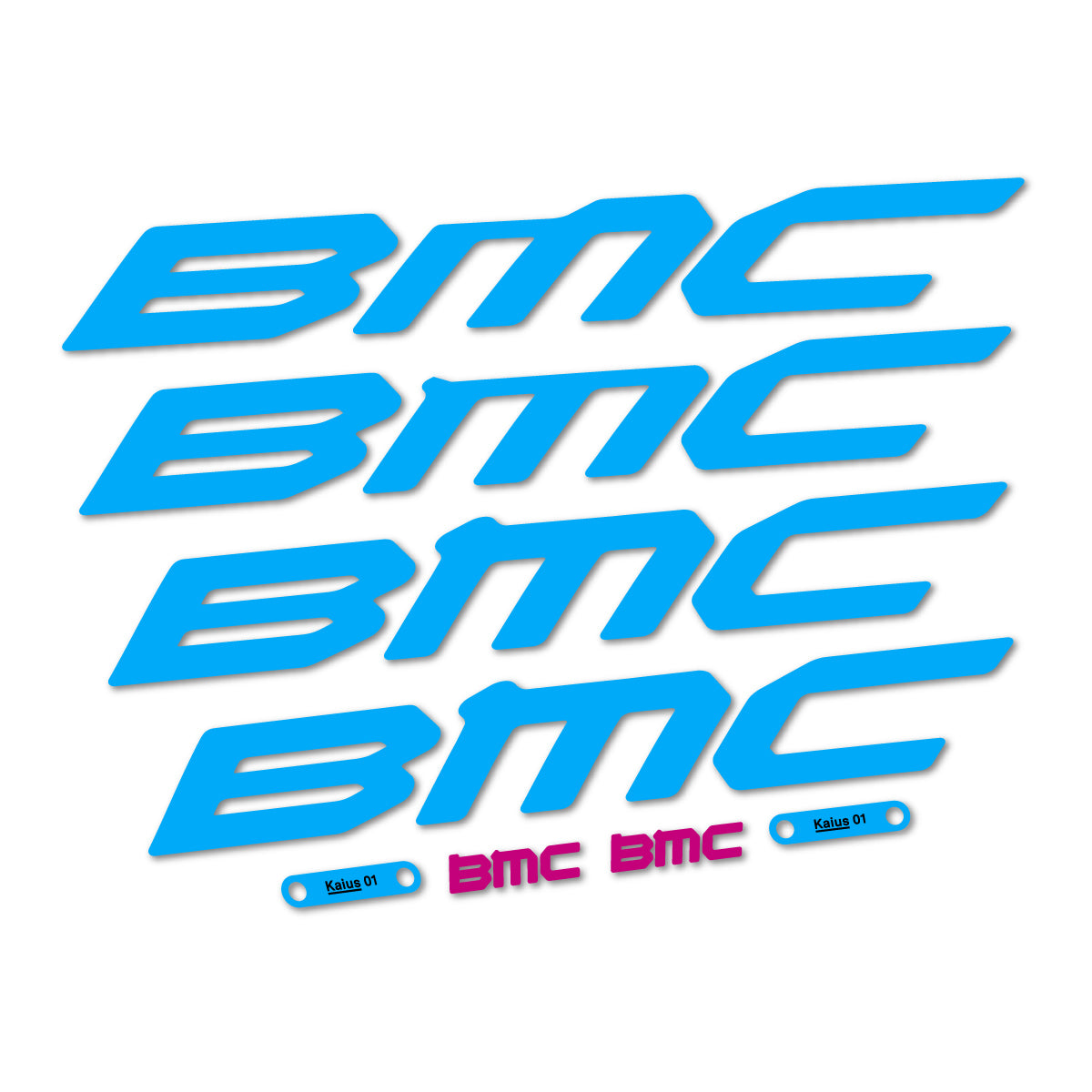 Stickers for BMC Kaius 01 2027, Frame vinyl decals - Light Blue