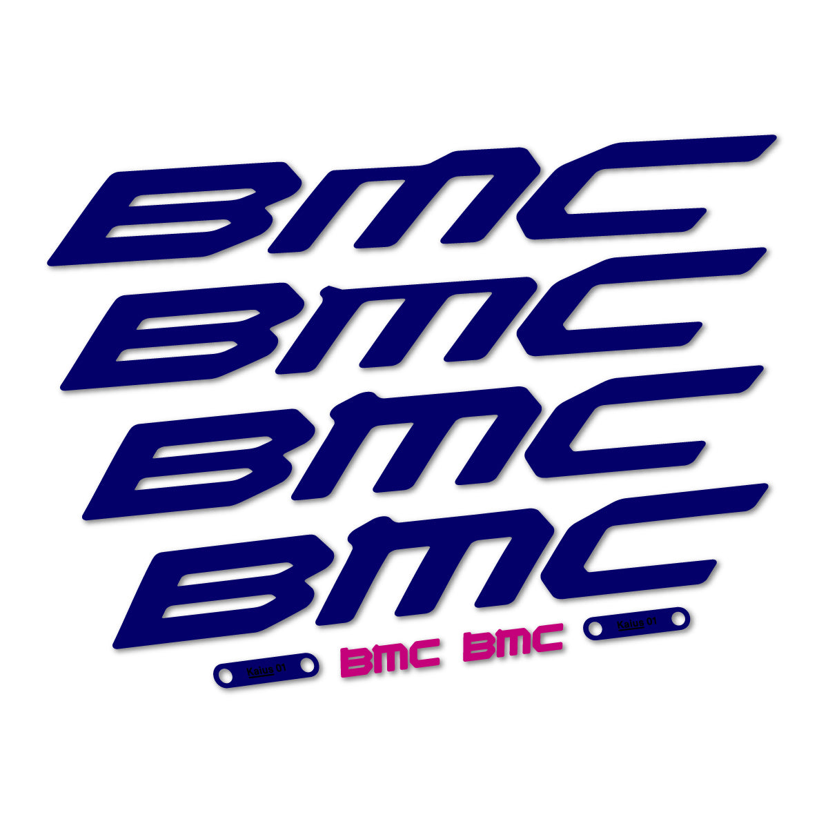Stickers for BMC Kaius 01 2027, Frame vinyl decals - Scandinavian Blue