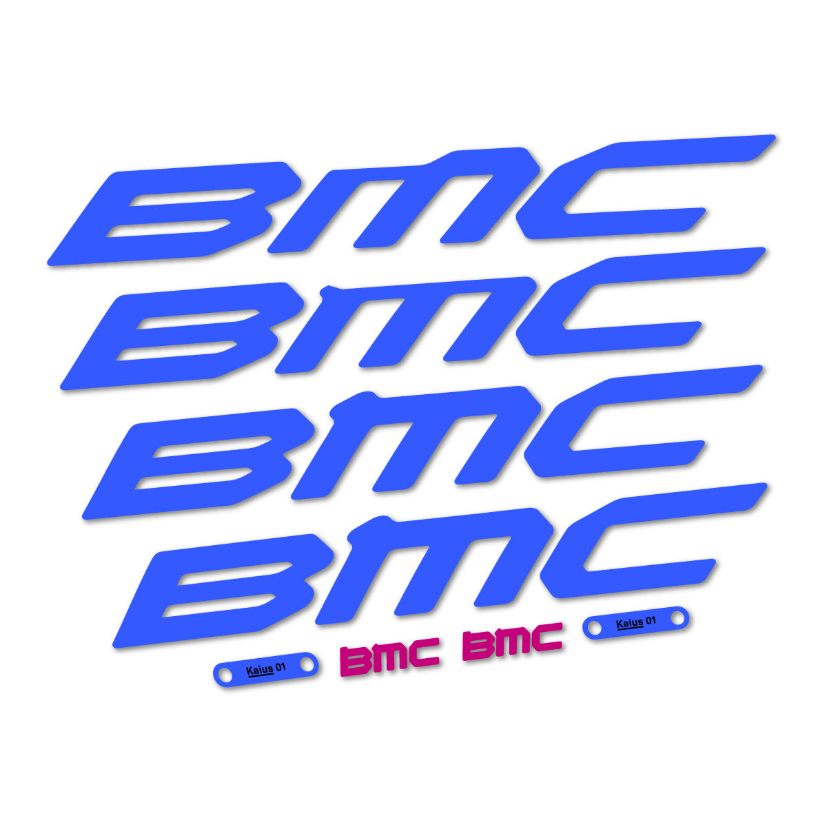Stickers for BMC Kaius 01 2027, Frame vinyl decals - Medium Blue