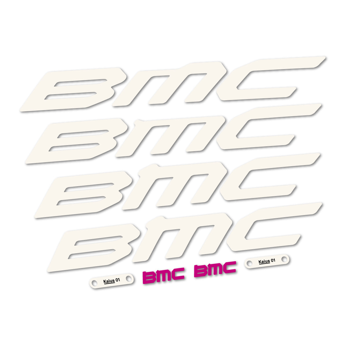 Stickers for BMC Kaius 01 2027, Frame vinyl decals - Bone White