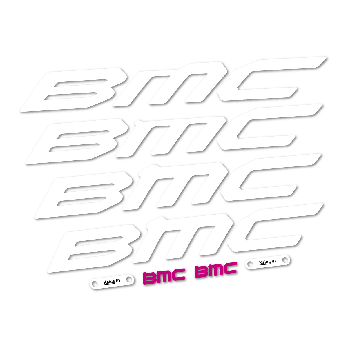Stickers for BMC Kaius 01 2027, Frame vinyl decals - White