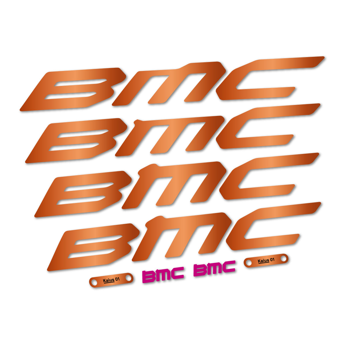 Stickers for BMC Kaius 01 2027, Frame vinyl decals - Bronze
