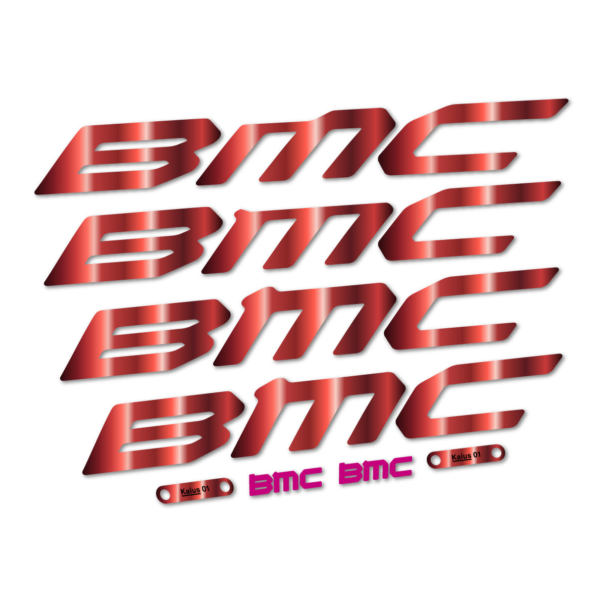 Stickers for BMC Kaius 01 2027, Frame vinyl decals - Copper