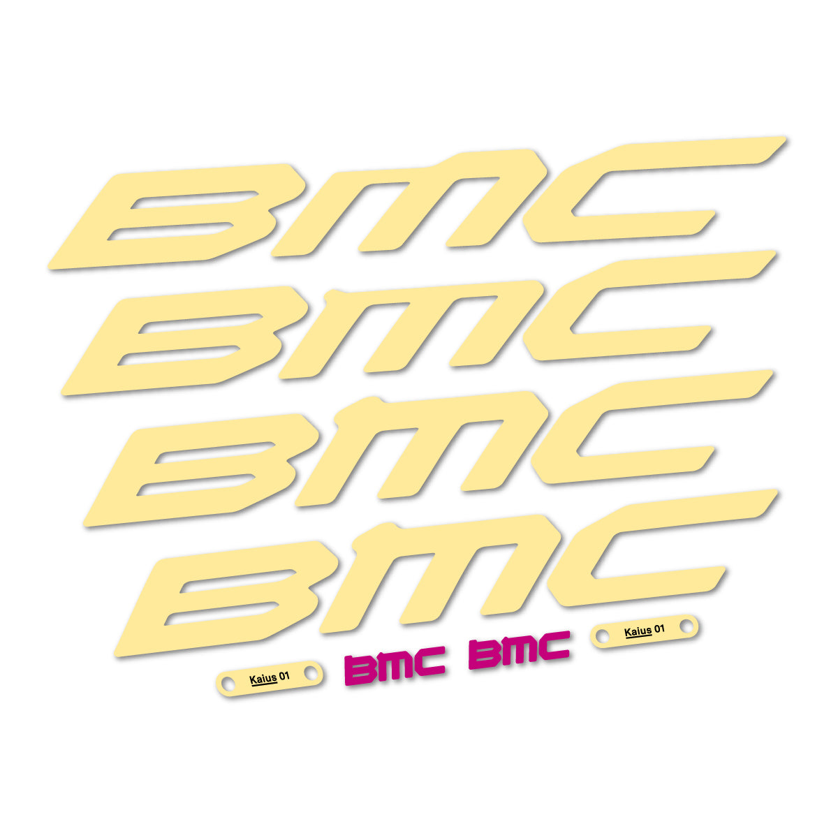 Stickers for BMC Kaius 01 2027, Frame vinyl decals - Cream