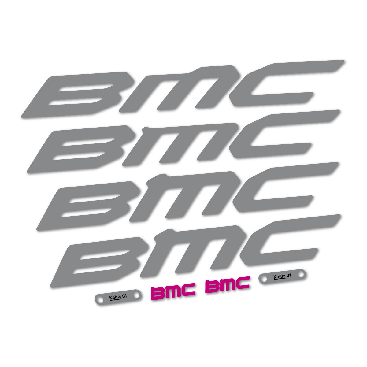 Stickers for BMC Kaius 01 2027, Frame vinyl decals - Traffic Grey