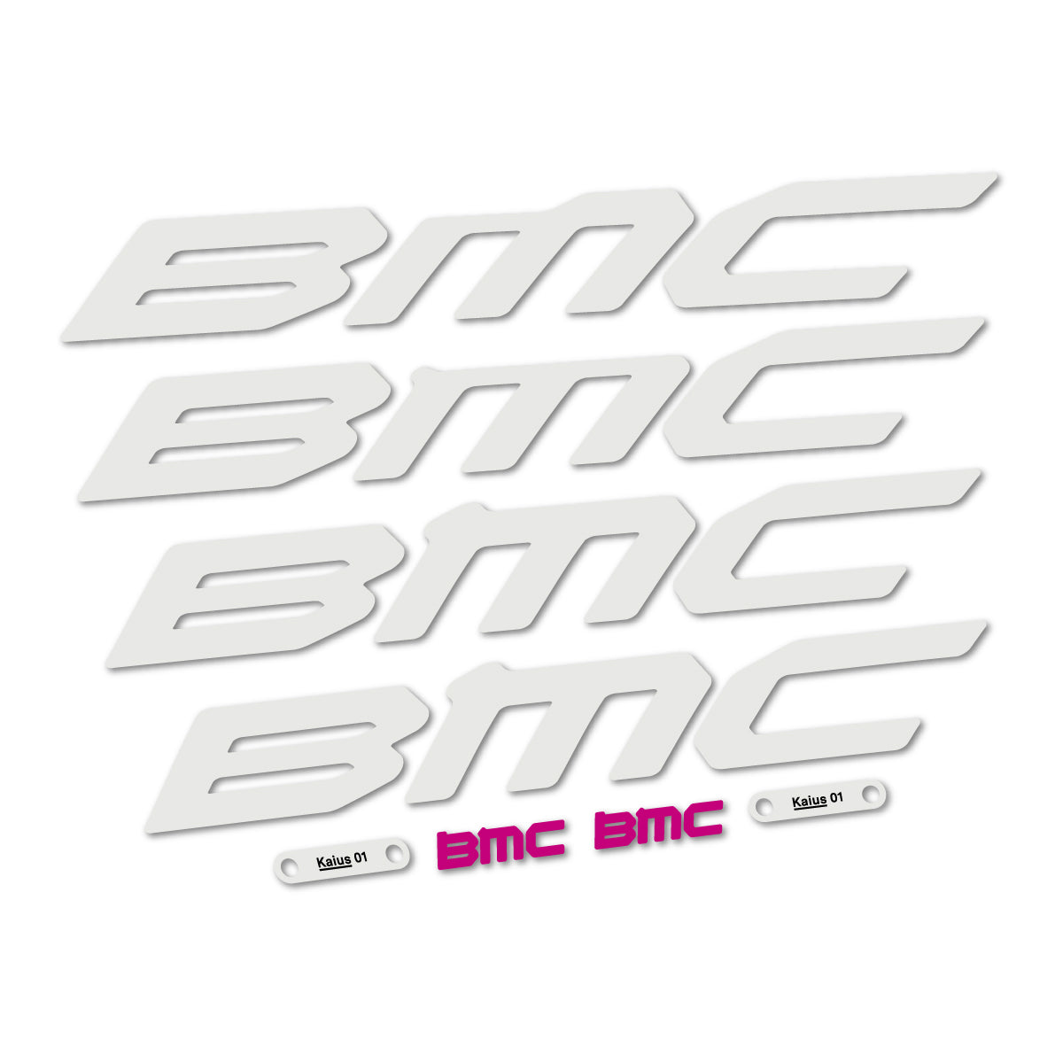 Stickers for BMC Kaius 01 2027, Frame vinyl decals - Pearl Grey