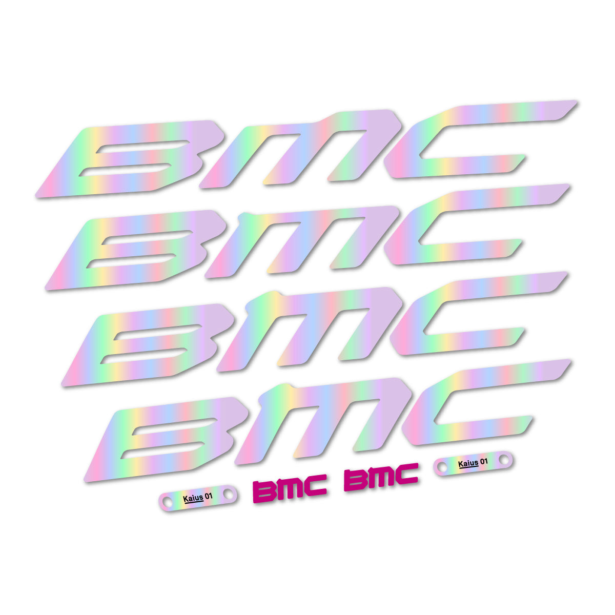 Stickers for BMC Kaius 01 2027, Frame vinyl decals - Hollographic