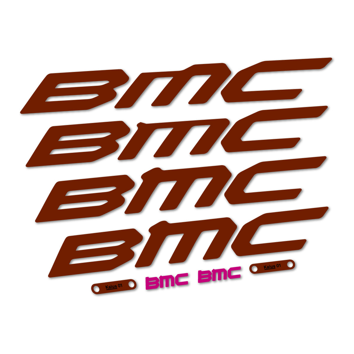 Stickers for BMC Kaius 01 2027, Frame vinyl decals - Brown