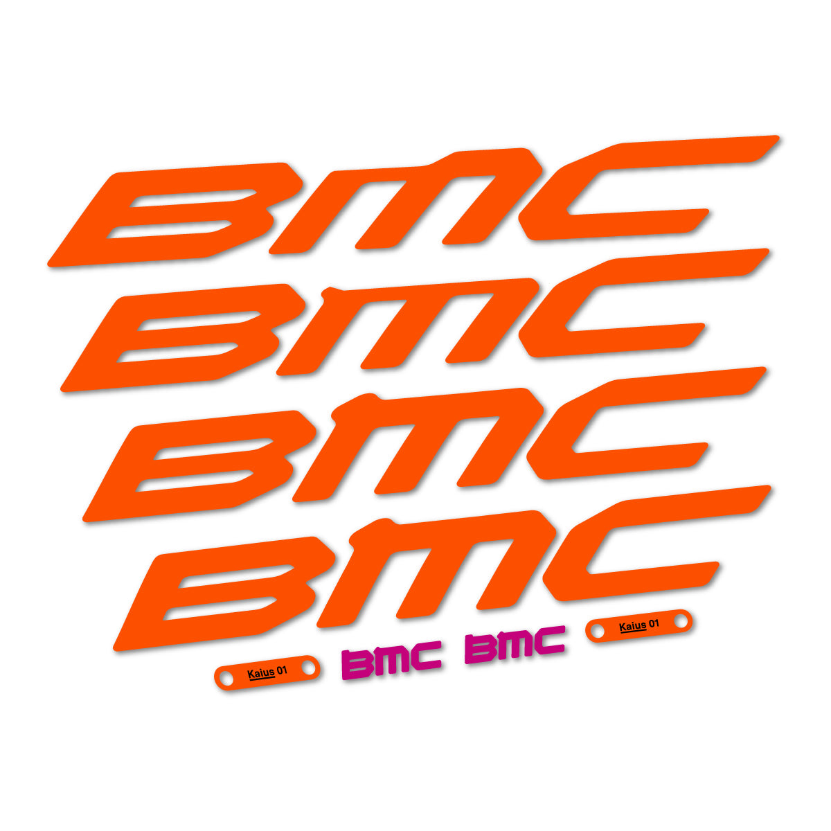 Stickers for BMC Kaius 01 2027, Frame vinyl decals - Orange